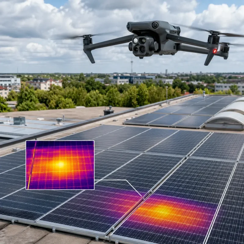 Pomiary elektryczne i termowizja PV z drona - zdjecie glowne