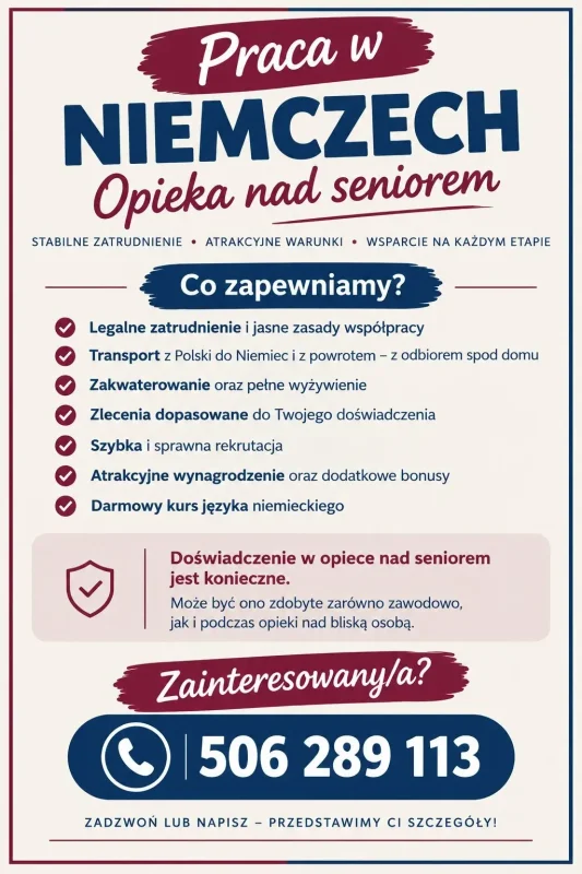 Praca jako opiekunka seniora w Niemczech - zdjecie glowne