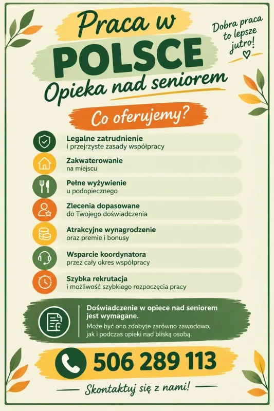 Praca dla opiekuna seniora – Polska - zdjecie glowne
