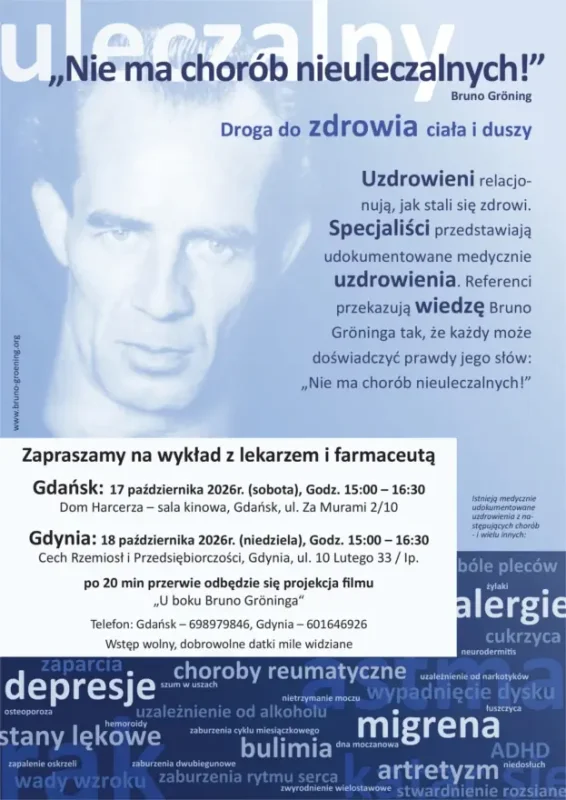 Gdańsk wykład informacyjny z lekarzem - uzdrowienie jest możliwe 17.10.2026 - zdjecie glowne