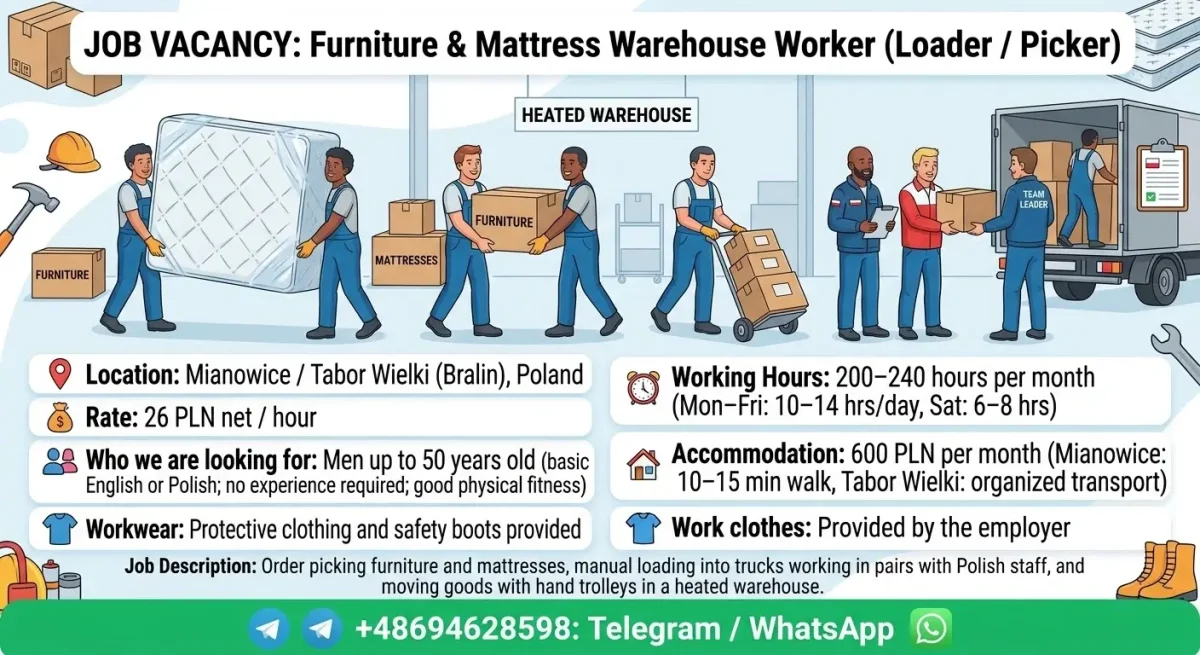 Furniture & Mattress Warehouse Worker (Loader / Picker) - zdjecie glowne