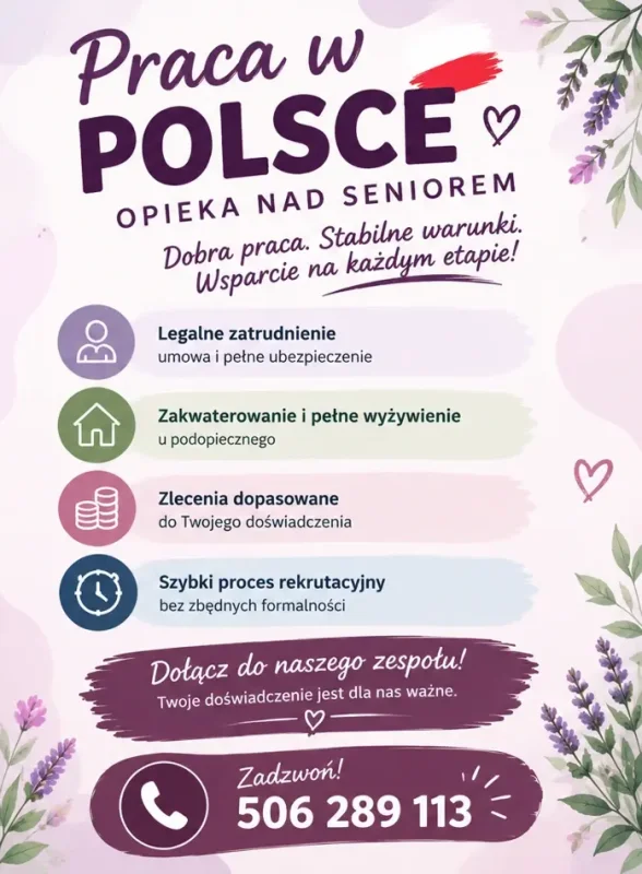 Praca w opiece senioralnej w Polsce – sprawdź, co możemy Ci zaoferować - zdjecie glowne
