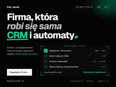 Automatyzacja firmy, CRM i integracje z AI, wdrożenie na wymiar