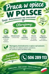 Praca dla opiekuna seniora w Polsce – poznaj nasze oferty