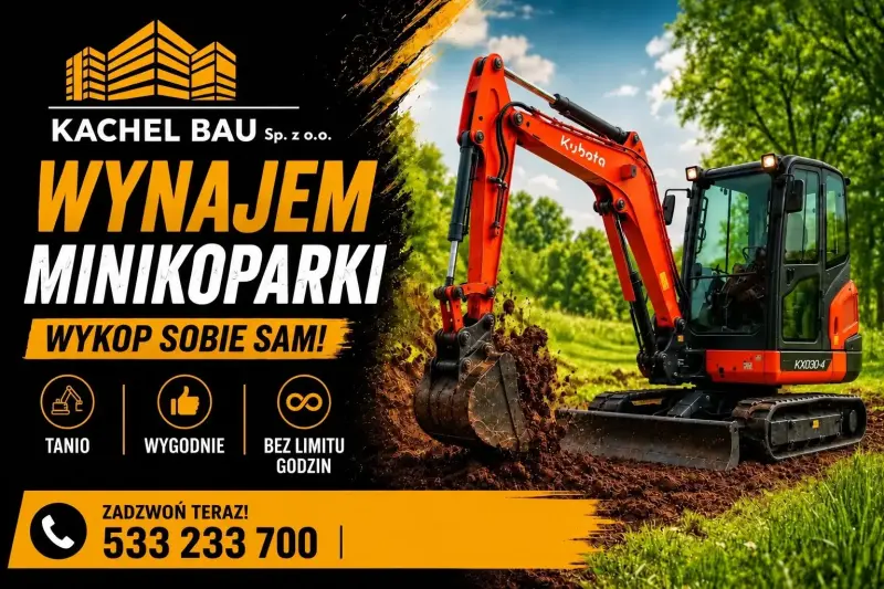 wynajem minikoparki KUBOTA KX030