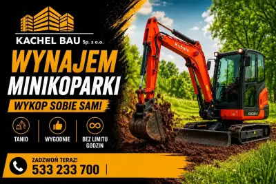 wynajem minikoparki KUBOTA KX030