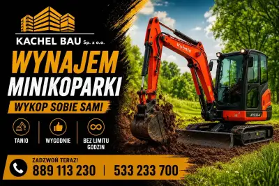 wynajem minikoparki KUBOTA KX030