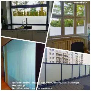 Folie okienne -folie Warszawa Białołęka, Tarchomin-Oklejanie szyb TEL.790028159 Folkos folie