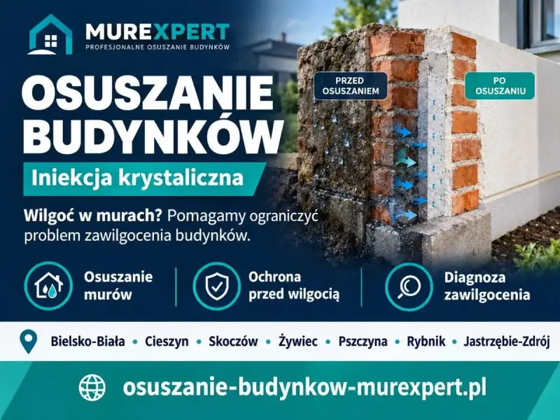 Osuszanie budynków Skoczów - osuszanie ścian po zalaniu