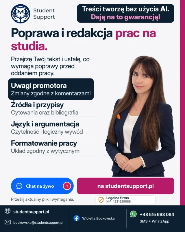 Korekta i formatowanie tekstów - online, cała Polska