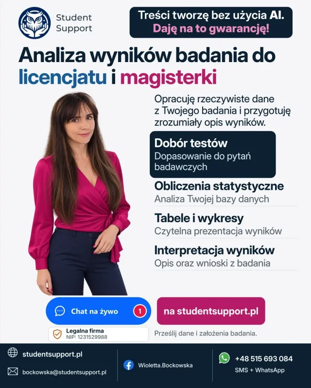 Analiza statystyczna i opracowanie wyników badań - online