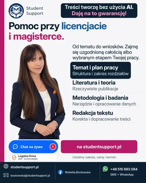 Licencjat i magisterka - temat, plan pracy i dobór literatury online
