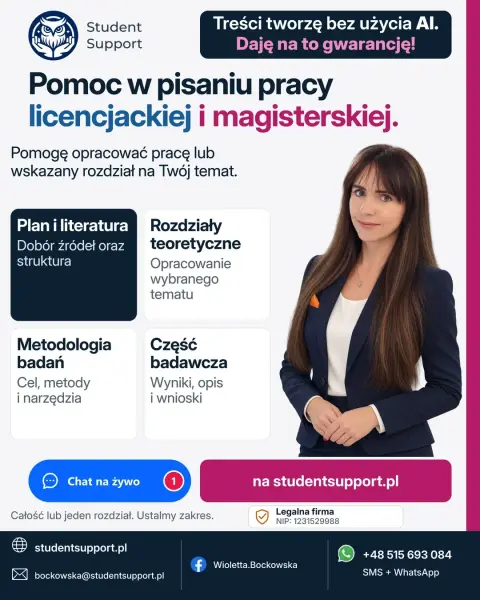 Pomoc w pisaniu licencjatu i magisterki - opracowanie tekstu online