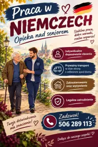 Praca dla opiekunki i opiekuna seniora w Niemczech